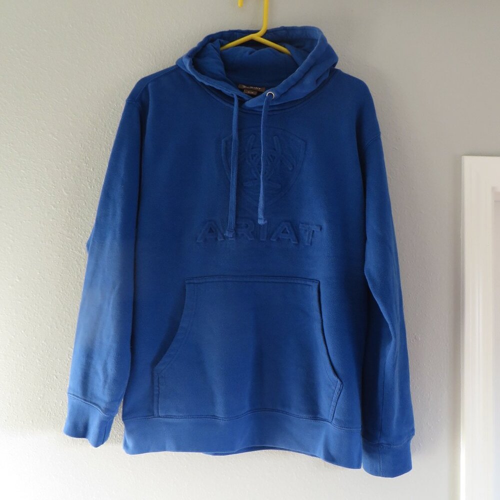 Ariat Mens Branded Hoodie/Jacket Size M Blue #10023655
